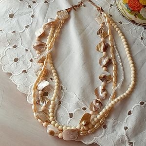 Abalone and Mixed Beaded Necklace